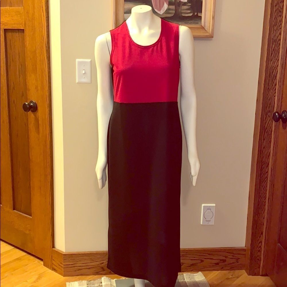 Vintage 90s color block two-piece dress. Small